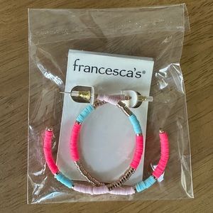 NWT Francesca’s beaded hoop earrings